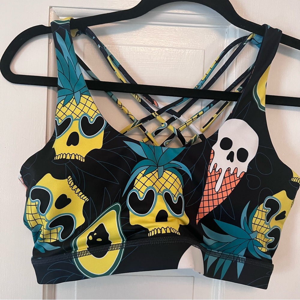 CVG Ice Cream Skulls Bra, butterfly back XL